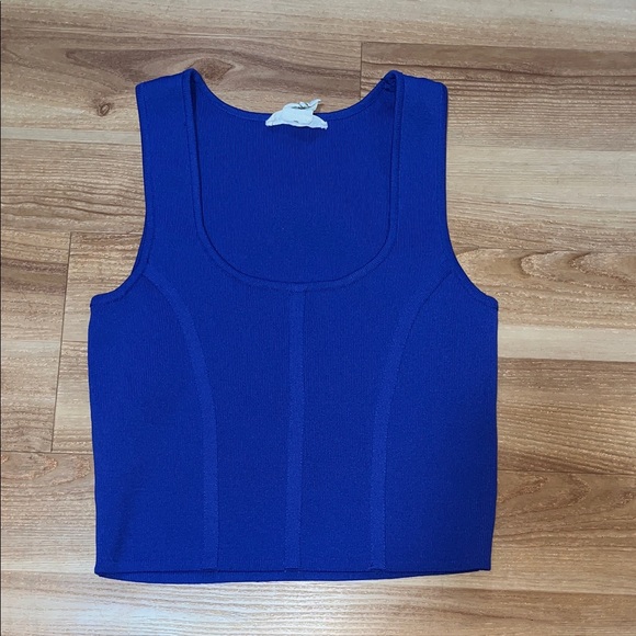 Happily Grey Tops - Women's Blue Sleeveless Top